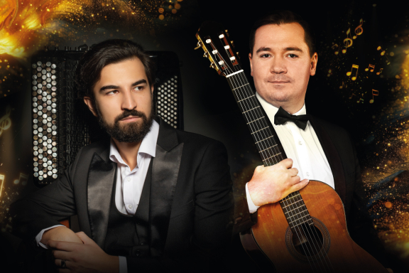 "ВЕЛИКИЕ КОНЦЕРТЫ МИРА" (Д.Мурин / гитара и О.Нурланов / баян/)